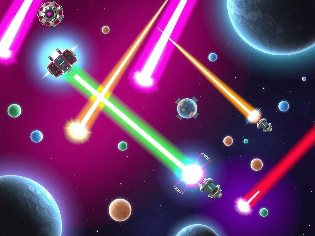 Galactic Conquest mobile game screenshot showing space battle scene